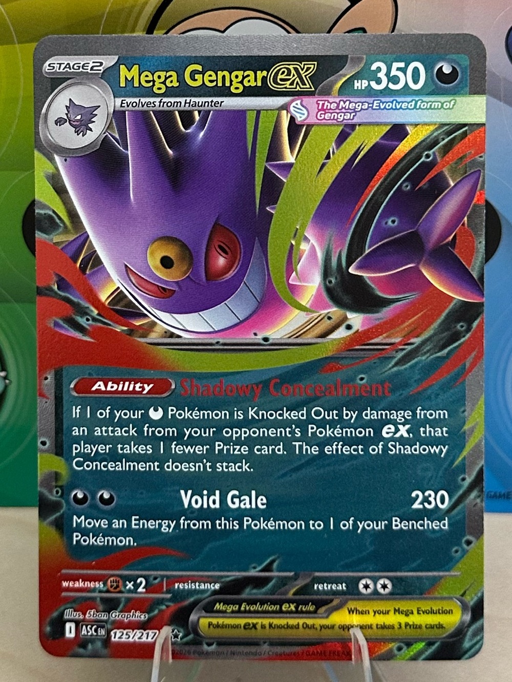 Pokémon TCG Mega Gengar ex - 125/217 - ME: Ascended Heroes (ASC) Mint/NM